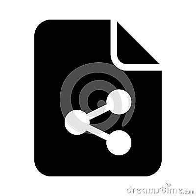 FILE share glyphs icon Stock Photo