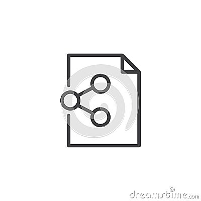 File share outline icon Vector Illustration