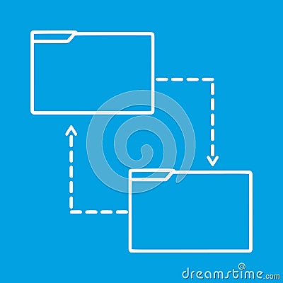 File share thin line icon Vector Illustration