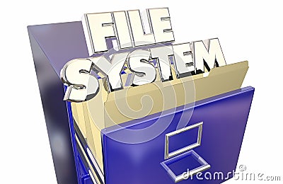 File System Folders Cabinet Stock Photo