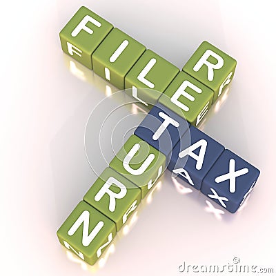 File tax return 2 Stock Photo