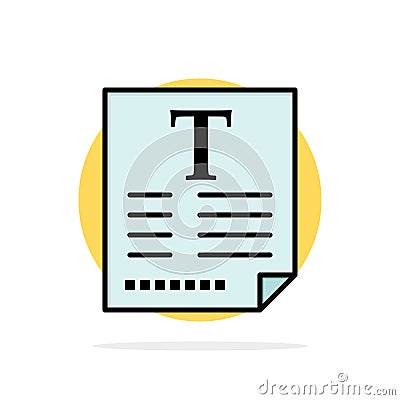 File, Text, Poster, Fount Abstract Circle Background Flat color Icon Vector Illustration