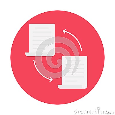 File transfer flat background vector icon which can easily modify or edit Vector Illustration