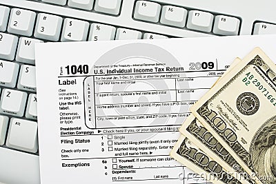 File your tax return online Editorial Stock Photo