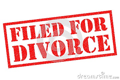 FILED FOR DIVORCE Stock Photo