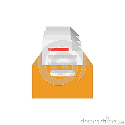 Files archive box icon. vector illustration Vector Illustration