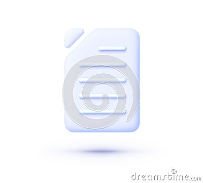 Files 3d icon for paper design. Paper document icon. Notepad icon. Vector illustration file Vector Illustration