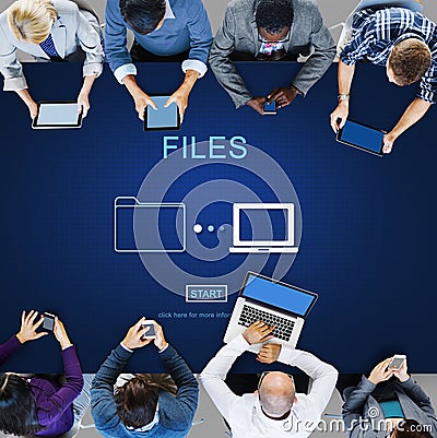 Files Data Information Message Network Share Concept Stock Photo