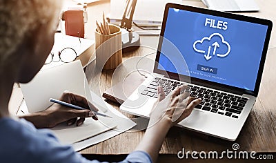 Files Documents Digital Assets Online Website Concept Stock Photo