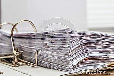 Files folder on office desk Stock Photo