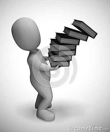 Files of folders concept icon shows data records for filing and record keeping - 3d illustration Cartoon Illustration
