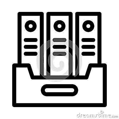 Files vector thin line icon Vector Illustration