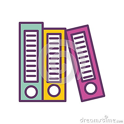 Files line and fill style icon vector design Vector Illustration