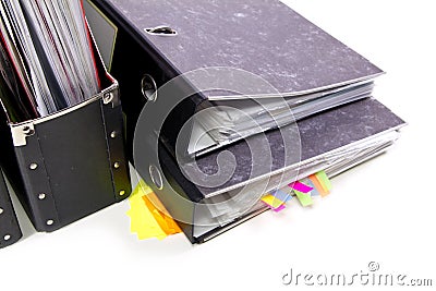 Files in the office folders Stock Photo