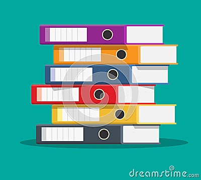 Files, ring binders, Vector Illustration