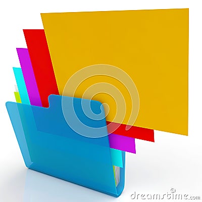 Files Shows Organizing And Paperwork Stock Photo