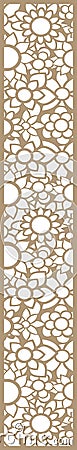 Decorative pattern wall screens panel for doors vector cdr c6 Vector Illustration