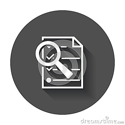 Files zoom icon. Vector Illustration