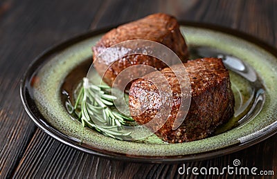 Filet mignon on the plate Stock Photo