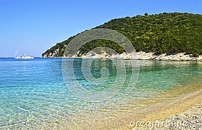 Filiatro beach in Ithaca island Greece Stock Photo