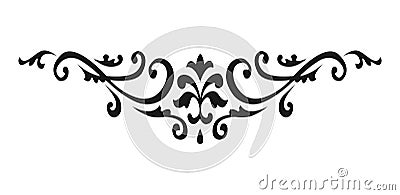 Filigree swirly ornaments. Victorian ornamental swirls and simple lines scrolls. Ornamental caligraphy embellishment Vector Illustration