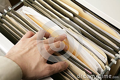 Filing Cabinet Stock Photo