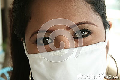 Filipina and bird flu Stock Photo