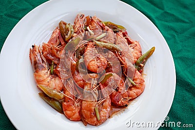 Filippino shrimp dish Stock Photo