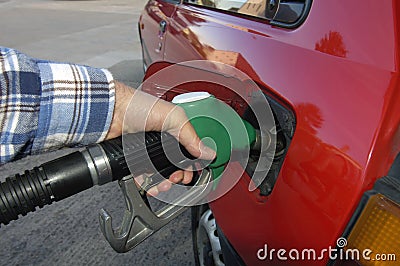 Fill her up! Stock Photo