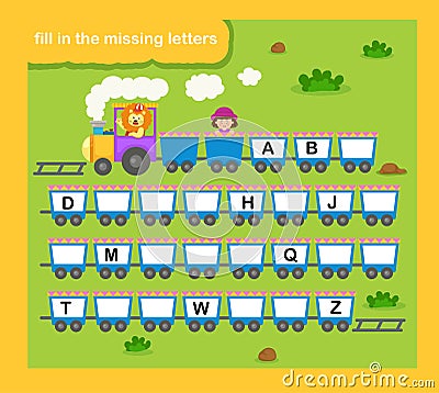 Fill in the missing letters illustration Vector Illustration