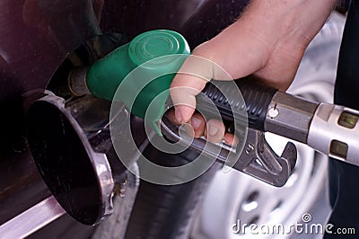 Fill up of gasoline Stock Photo