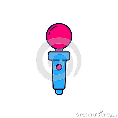 Filled outline Joystick for arcade machine icon isolated on white background. Joystick gamepad. Vector Stock Photo