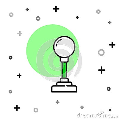 Filled outline Joystick for arcade machine icon isolated on white background. Joystick gamepad. Vector Vector Illustration