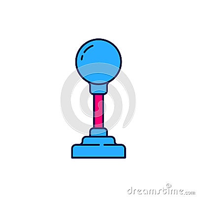 Filled outline Joystick for arcade machine icon isolated on white background. Joystick gamepad. Vector Vector Illustration