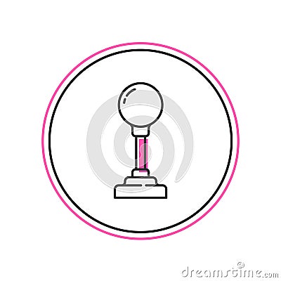 Filled outline Joystick for arcade machine icon isolated on white background. Joystick gamepad. Vector Vector Illustration