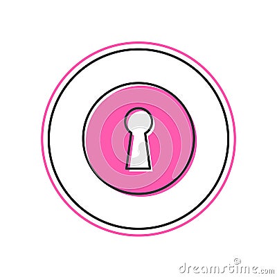Filled outline Keyhole icon isolated on white background. Key of success solution. Keyhole express the concept of riddle Vector Illustration