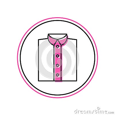 Filled outline Shirt icon isolated on white background. T-shirt. Vector Vector Illustration