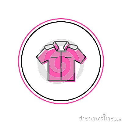 Filled outline Shirt icon isolated on white background. Vector Vector Illustration