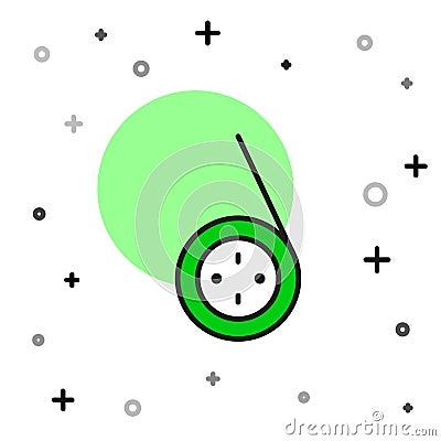 Filled outline Yoyo toy icon isolated on white background. Vector Vector Illustration