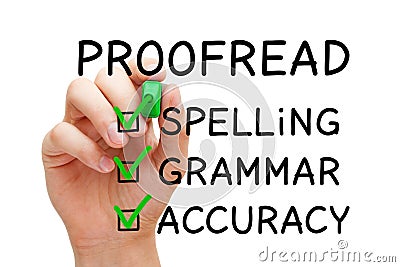 Filled Positive Proofread Checklist Concept Stock Photo