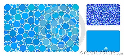 Filled rectangle Composition Icon of Round Dots Stock Photo