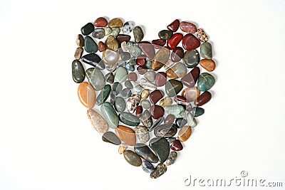 Filled Rock Heart Stock Photo
