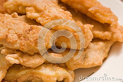 The fillet of fish baked in the test Stock Photo