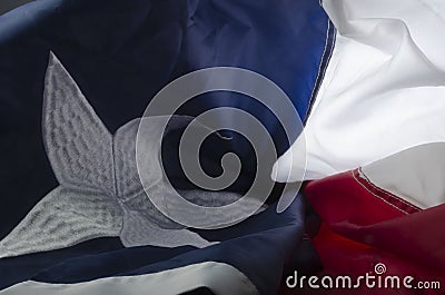 Close up of inside Texas flag Stock Photo