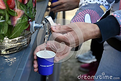 Filling A Glass Of Water From Tap