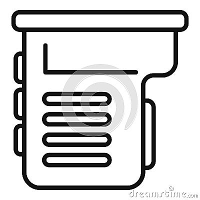 Filling ink icon outline vector. Tinned gadget recycling Vector Illustration