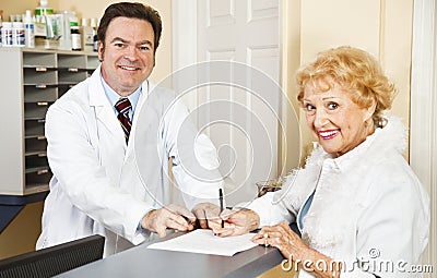 Filling Out Medical Forms Stock Photo