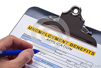 Filling Out Unemployment Application Stock Photo