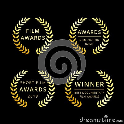 Film awards logotype. Vector Illustration