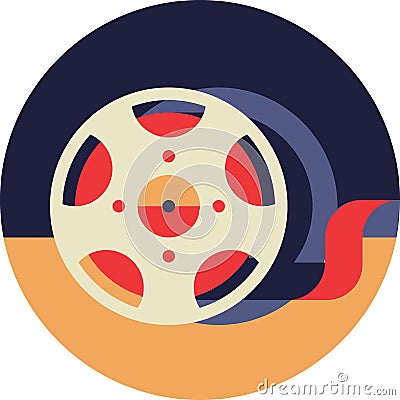 Film Bobbin Vector Illustration